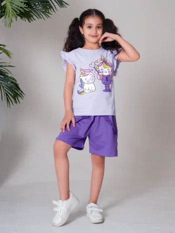 بلوز و شلوارک دخترانه unicorn & gilr