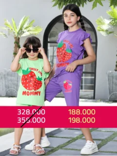 تاپ شلوارک توت فرنگی