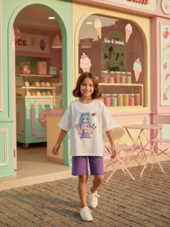 تاپ و شلوارک دخترانه