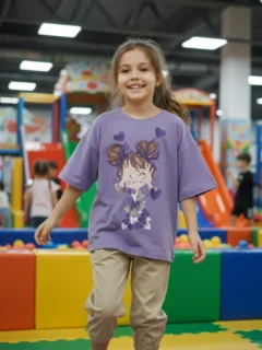 تیشرت و شلوار دخترانه قلبی